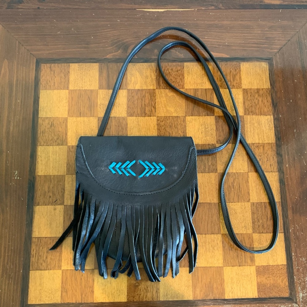 Leather Fringe Crossbody